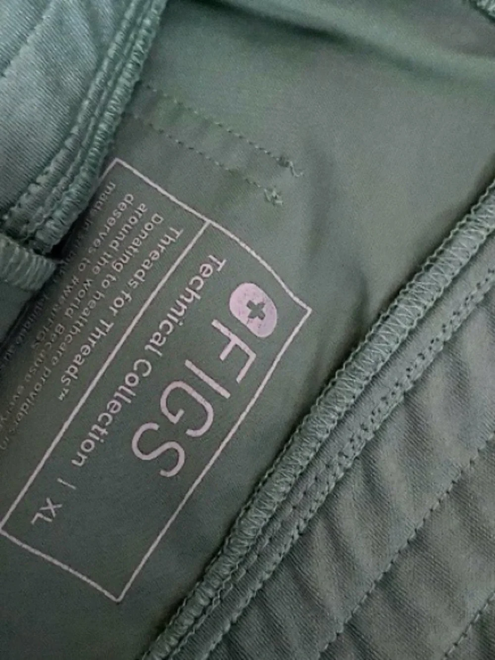 Figs Men's Sage Green Joggers with Orange Drawstring